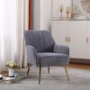 Modern Mid Century Chair velvet Sherpa Armchair for Living Room Bedroom Office Easy Assemble