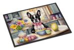 NEW Decorating Easter Boston Terrier Doormat Front Door Mat Indoor Outdoor Rugs for Entryway, Non Slip Washable Low Pile, 18H X 27W