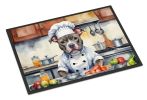 NEW Pit Bull Terrier The Chef Doormat Front Door Mat Indoor Outdoor Rugs for Entryway, Non Slip Washable Low Pile, 18H X 27W