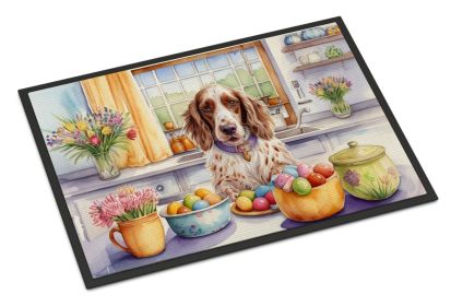 Decorating Easter English Setter Doormat Front Door Mat Indoor Outdoor Rugs for Entryway, Non Slip Washable Low Pile, 24H X 36W