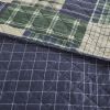 3 Piece Reversible Printed Quilt Set Green / Navy King/Cal King