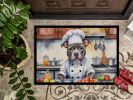 NEW Pit Bull Terrier The Chef Doormat Front Door Mat Indoor Outdoor Rugs for Entryway, Non Slip Washable Low Pile, 18H X 27W