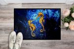 NEW Seahorses Two To Tango Doormat Front Door Mat Indoor Outdoor Rugs for Entryway, Non Slip Washable Low Pile, 18H X 27W