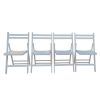 Furniture Slatted Wood Folding Special Event Chair - White, Set of 4, FOLDING CHAIR, FOLDABLE STYLE