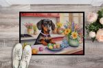 NEW Decorating Easter Dachshund Doormat Front Door Mat Indoor Outdoor Rugs for Entryway, Non Slip Washable Low Pile, 18H X 27W