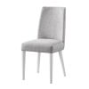 Taylor Chair With White Leg And Gray Fabric