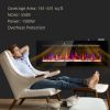 HOMCOM 50" Electric Fireplace Recessed and Wall Mounted with Remote Control, 1500W Fireplace Heater with 8H Timer