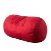 Firefly 6.5 Foot Suede Cylindrical Bean Bag, Red