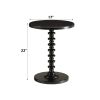Acton Black Finish Accent Table