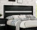1pc Contemporary Queen Size Bed Black Solidwood 1pc Bed Bedroom Furniture Storage FB