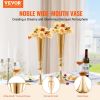 VEVOR 2PCS 56cm/22.05' Tall Wedding Flower Vase Metal Gold Trumpet for Tables