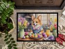 Decorating Easter Corgi Doormat Front Door Mat Indoor Outdoor Rugs for Entryway, Non Slip Washable Low Pile, 24H X 36W