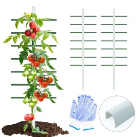 1PC 1.64FT*5FT White U-shaped Tube Climbing Trellis, Garden Flower Stand, Vegetable Climbing Trellis, Balcony And Garden Plant Climbing Trellis (Option: 164FT5FT)