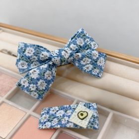Flower Print Hairpin Set-Blue 3947 (Option: 6926398643947)
