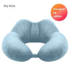 U-shape Pillow Pp Cotton Memory Foam (Option: Sky Blue Pp Cotton-U Pillow)
