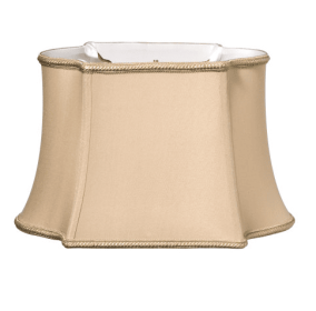 Slant Fancy Oblong Softback Lampshade With Washer Fitter, Vintage Gold (Color: Gold)