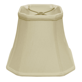 Slant Cut Corner Square Bell Softback Lampshade With Washer Fitter, Egg (Color: White)