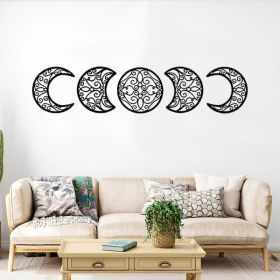 Crescent Moon Wall Art Set Of 5, Islamic Home Decor (Option: Wrought iron decoration)