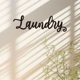 Vintage Industrial Metal Wall Sign For Laundry Room & Garage (Option: Wrought iron decoration)