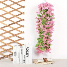 Rustic Farmhouse Style Retro Artificial Flower Wall Hanging For Home Decoration (Option: Pink)