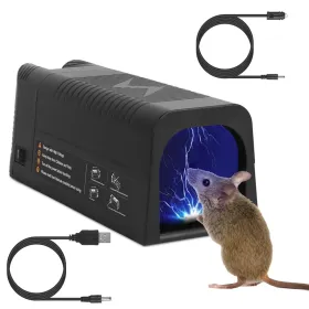 Electric Rat Trap Reusable Mice Trap Rodent Zapper Indoor Pest Control Rechargeable Shock Mice Killer With 1800V High Voltage For Home (Option: Rattrap)