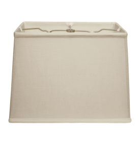 Slant Retro Rectangle Softback Lampshade With Washer Fitter, Vanilla (Option: Natural)