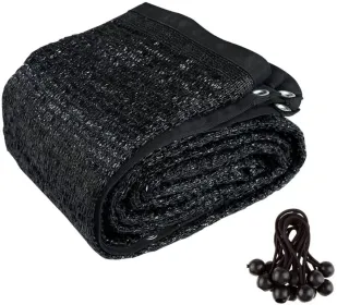 High-Strength Anti-Aging Black Shade Net (Ready-Made) , Universal For Sun Protection, Rain Shelter, Dust Prevention And Bird Deterrence (Option: Black)