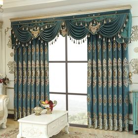 Luxury Elegant High-end Embroidered Curtains, Blackout Living Room Bedroom Villa, Velvet Curtains, Finished 2-piece (Option: SGP2022114204)