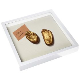 ( Don't Sell on Amazon;  Wayfair ) Square Shadow Box Picture Frame Linen Background Real Glass Front for Memorabilia;  Scrapbooking;  Keepsake;  12x12 (Color: White)