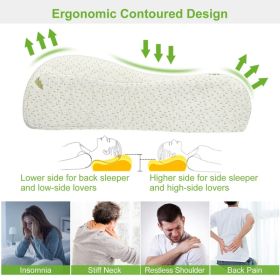 Cervical Neck Pillow - Contour Neck Pillows for Neck Pain Relief, Ergonomic Side Sleeper Pillow for Sleeping (Option: S)