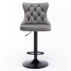 Furniture,Swivel Velvet Barstools Adjusatble Seat Height from 25-33 Inch,17.7 inch base