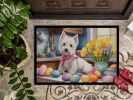 NEW Decorating Easter Westie Doormat Front Door Mat Indoor Outdoor Rugs for Entryway, Non Slip Washable Low Pile, 18H X 27W