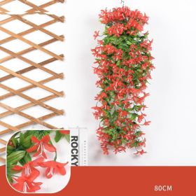 Rustic Farmhouse Style Retro Artificial Flower Wall Hanging For Home Decoration (Option: Red)