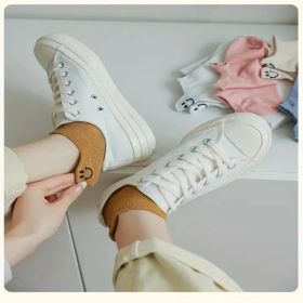 [Cute Smile Face Socks] 10 Pairs Cute Smile Face Socks, Soft And Comfortable | Breathable Low-top Women's Socks And Stockings, Perfect For Everyd (Option: Ten pairs of socks)
