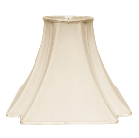Slant V-Corner Square Softback Lampshade With Washer Fitter, Egg (Color: White)